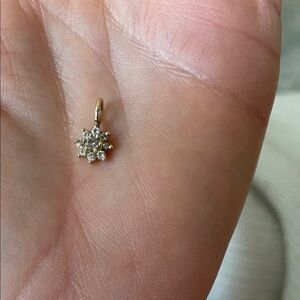 gold and diamond necklace charm